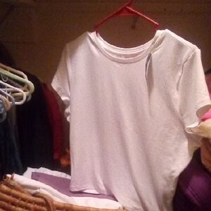 Hollister White Short Sleeve Crop T-Shirt
